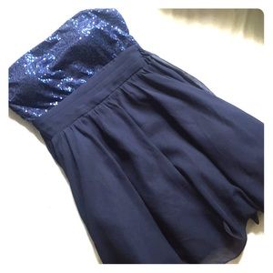 Navy blue short formal dress
